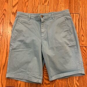 Johnnie O Performance Shorts Cotton Spandex Blend Light Blue Size 33 Golf Chino